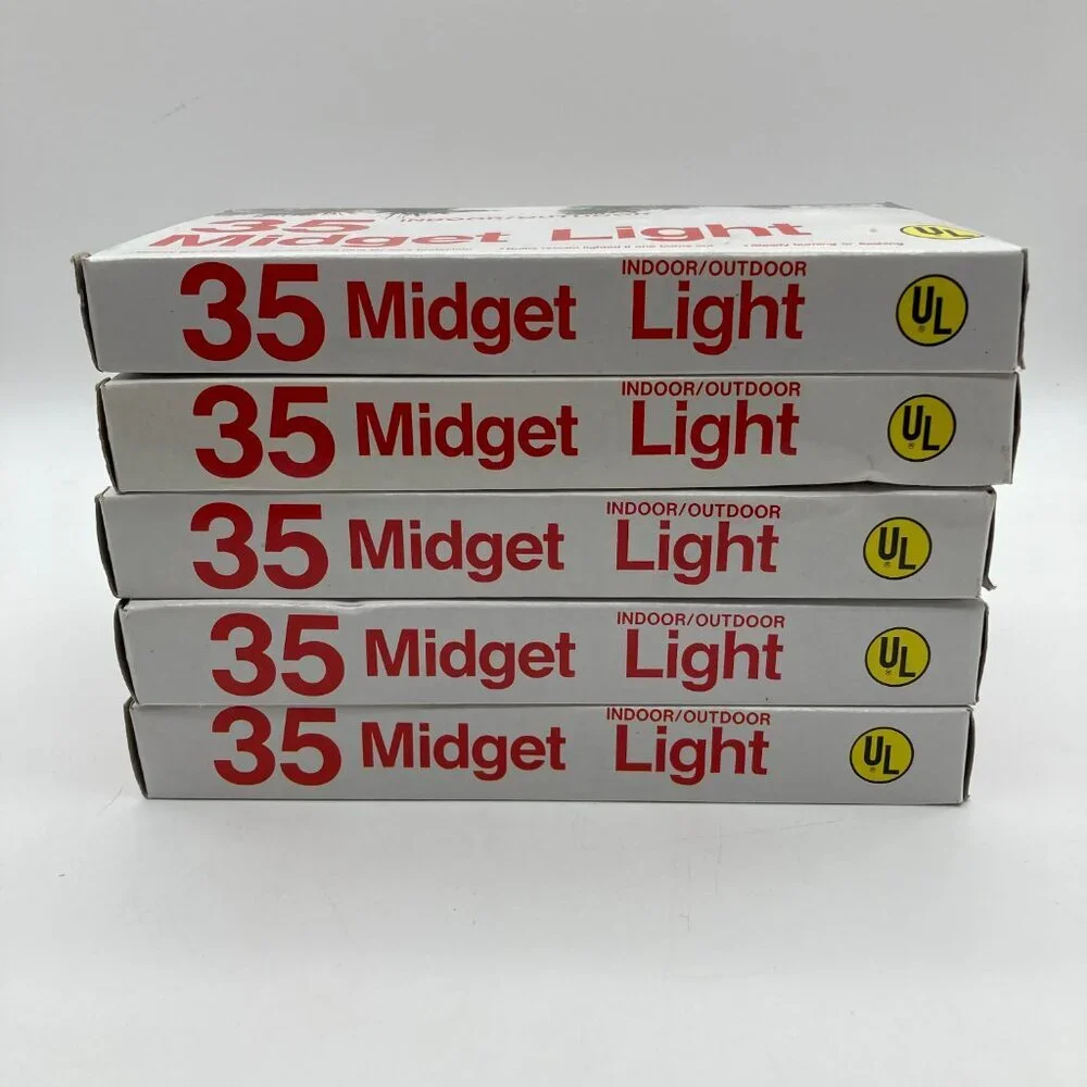 Vintage 5 Pack 35 Multi Color Mini Light Sets Christmas NEW
